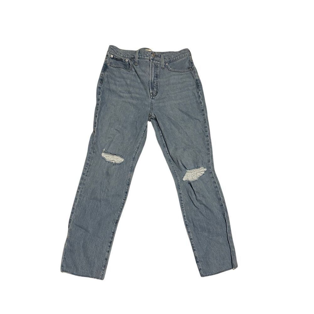 Madewell the perfect vintage Jean 29 distressed raw hem ankle straight